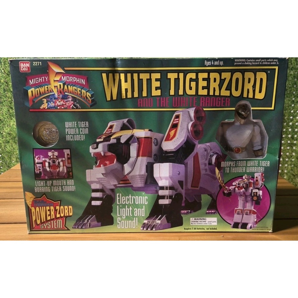 Bandai Mighty Morphin Power Rangers Legacy White Tigerzord *Open Box*